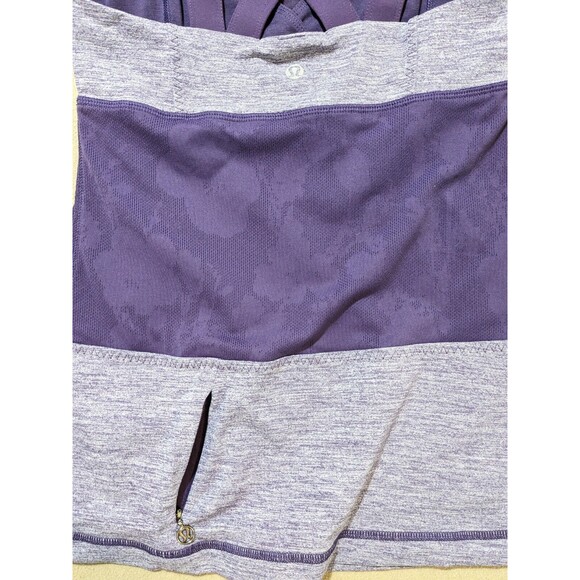 Lululemon Womens Chaturanga Tank Top Heathered Concord Grape Size 6 Double Strap - Picture 6 of 10